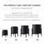 FaithLand Fiberstone Planter Cylinder Plant Pot with Drainage Hole & Plug, Indoor Outdoor Use, Matte Black 12" 6