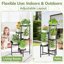 iDavosic.ly 5-Tier Corner Plant Stand, Metal Indoor Outdoor Flower Display Shelf, Folding Tall Orchid Rack for Patio Balcony and Garden, Black 6