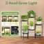iDavosic.ly 6-Tier Corner Plant Stand with Grow Light, Metal Indoor Outdoor Flower Display Shelf, Folding Tall Wrought Iron Orchid Rack for Patio Balcony Garden and Living Room - Black 5