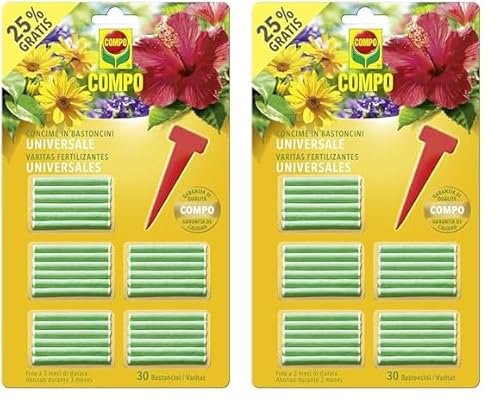 COMPO Concime in Bastoncini Universale a Lenta Cessione 60 pezzi