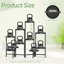 iDavosic.ly 10-Tier Corner Plant Stand, Metal Indoor Outdoor Flower Display Holder Shelf, Folding Tall Orchid Rack for Patio Balcony Porch Garden Living Room, Black 2
