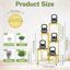 iDavosic.ly 5-Tier Corner Plant Stand, Metal Indoor Outdoor Flower Display Shelf, Folding Tall Orchid Rack for Patio Balcony and Garden, Gold 3