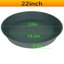 Bleuhome 3 Pack Large Deep Plant Saucers - 22 Inch Round Plastic Drip Trays for Flower Pots and Bird Baths 2