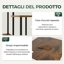 Bamworld Supporto per Piante a 5 Piani in Metallo e MDF - Scaffale Verticale per Interno ed Esterno, Ideale per Balcone, Giardino e Soggiorno 6
