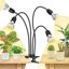 SANSI LED Grow Lights for Indoor Plants, 600W Equivalent Full Spectrum Gooseneck Clamp Lamp, 40W High PPFD Plant Light with 4 Replaceable Heads 1