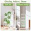iDavosic.ly 5-Tier Corner Plant Stand, Metal Indoor Outdoor Flower Display Shelf, Folding Tall Wrought Iron Orchid Rack for Patio Balcony and Garden, Light Green 8