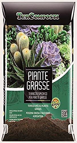 Tercomposti Terriccio Specifico per Piante Grasse, Cactacee e Succulente con Sabbie Silicee - 10L (3kg)