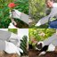 SLARMOR Heavy Duty Cowhide Leather Gardening Gloves - Thorn Proof Rose Pruning Gauntlets for Men and Women 6