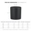 FaithLand Fiberstone Planter Cylinder Plant Pot with Drainage Hole & Plug, Indoor Outdoor Use, Matte Black 10" 3