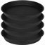 Bleuhome 4 Pack 21 Inch Plant Saucers - Heavy Duty Deep Plastic Round Drip Trays for Indoor and Outdoor Pots, Bird Bath Bowls and Drainage 1