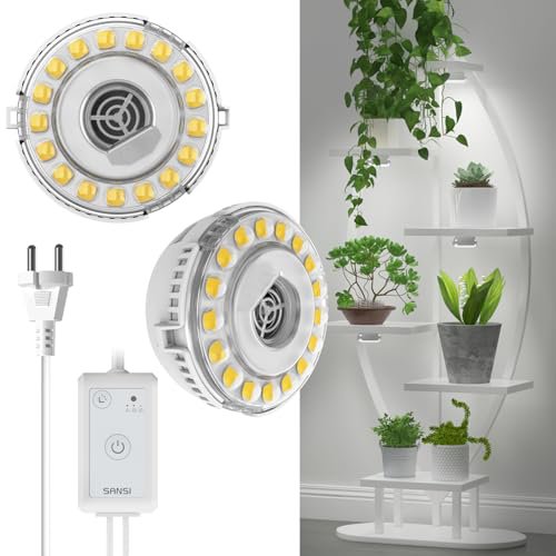 SANSI Lampada LED per Orticoltura Spettro Completo 10W con Timer e Dimmerabile