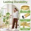 iDavosic.ly 5-Tier Corner Plant Stand, Metal Indoor Outdoor Flower Display Shelf, Folding Tall Orchid Rack for Patio Balcony and Garden, Gold 5
