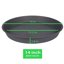 Bleuhome 2 Pack of 14 Inch Plant Saucer, Heavy Duty Round Plastic Plant Water Tray & Bird Bath Bowl, Cement Gray 2