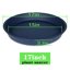 Bleuhome 2 Pack Plant Saucer 17 Inch - Heavy Duty Plastic Flower Pot Drip Trays for Indoor & Outdoor Use, Round Drainage Trays and Bird Bath Bowls, Blue 2