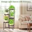 iDavosic.ly 5-Tier Corner Plant Stand, Metal Indoor Outdoor Flower Display Shelf, Folding Tall Orchid Rack for Patio Balcony Garden and Living Room - Violet Bronze 8