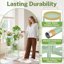 iDavosic.ly 5-Tier Corner Plant Stand, Metal Indoor Outdoor Flower Display Shelf, Folding Tall Wrought Iron Orchid Rack for Patio Balcony and Garden, Light Green 5
