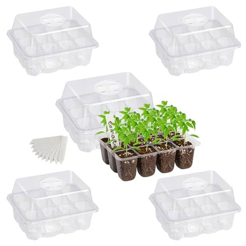 Bonviee 5-Pack Seed Starter Kit Clear