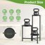 iDavosic.ly Multi-Tier Corner Plant Stand, Metal Indoor Outdoor Flower Display Shelf, Folding Tall Wrought Iron Orchid Rack for Patio Balcony Porch Garden and Living Room 3