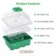 Bonviee 5-Pack Seed Starter Trays Kit with Adjustable Humidity Domes and Plant Labels - Indoor Mini Greenhouse Propagator for Large Seeds 2