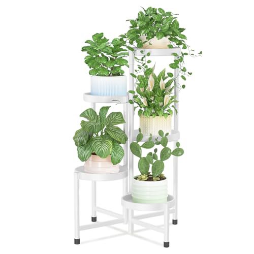 iDavosic.ly 5-Tier Corner Plant Stand - White
