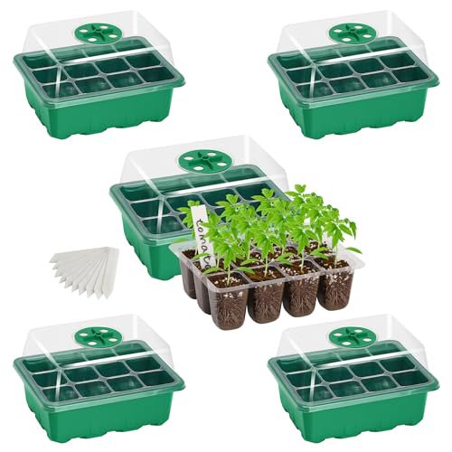 Bonviee 5-Pack Seed Starter Kit Green