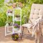 iDavosic.ly 5-Tier Corner Plant Stand with Drainage, Metal Indoor Outdoor Flower Display Shelf, Folding Wrought Iron Orchid Rack for Patio Balcony and Garden - White 3