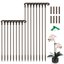 SupKing 16Pcs Invisible Orchid Support Sticks - Adjustable Fiberglass Plant Stakes with Clips for Small Plants, Flowers, Peonies and Roses (Brown) 1