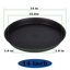 Bleuhome 2 Pack 14 Inch Plant Saucers - Heavy Duty Round Plastic Drip Trays for Indoor & Outdoor Pots and Bird Bath Bowls, Black 3