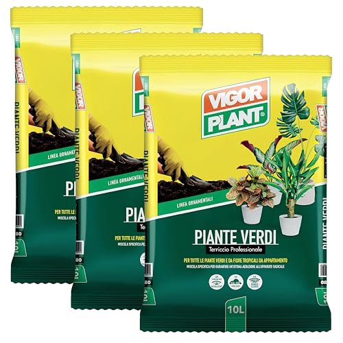 Vigorplant Terriccio Professionale per Piante Verdi e Tropicali 100L - Con Pomice, Torba Nera, Fibra di Cocco ed EcoFibra - Drenaggio Ottimale e Concime NPK + Microelementi per Rinvaso