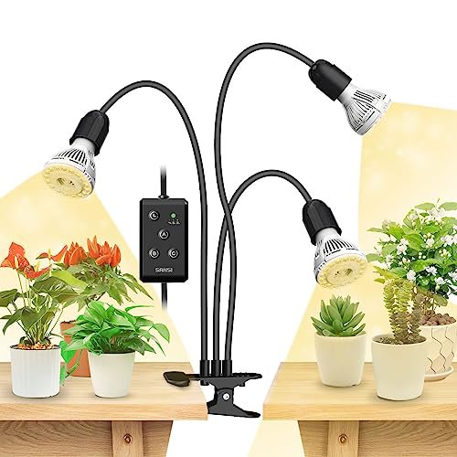 SANSI Lampada LED Piante 30W 3-Clip