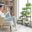iDavosic.ly 7-Tier Corner Plant Stand, Metal Indoor Outdoor Flower Display Shelf, Folding Tall Orchid Rack for Patio Balcony and Garden, Black 6