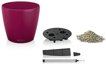 Lechuza Classico Color 28 Purple Garnet Matte Self-Watering Small Round Planter 11" 2