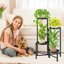 iDavosic.ly Multi-Tier Corner Plant Stand, Metal Indoor Outdoor Flower Display Shelf, Folding Tall Wrought Iron Orchid Rack for Patio Balcony Porch Garden and Living Room 9