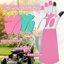 SLARMOR Heavy Duty Cowhide Leather Gardening Gloves - Thorn Proof Rose Pruning Gauntlets for Men and Women 3