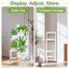 iDavosic.ly 4-Tier Corner Plant Stand, Metal Indoor Outdoor Flower Display Shelf, Folding Tall Wrought Iron Orchid Rack for Patio Balcony Porch Garden and Living Room - White 9