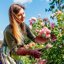 SLARMOR Heavy Duty Cowhide Leather Gardening Gloves - Thorn Proof Rose Pruning Gauntlets for Men and Women 6
