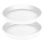 Bleuhome 2 Pack Plant Saucer and Bird Bath Bowl - 12 Inch Heavy Duty Plastic Drip Trays for Indoor & Outdoor Flower Pots 1