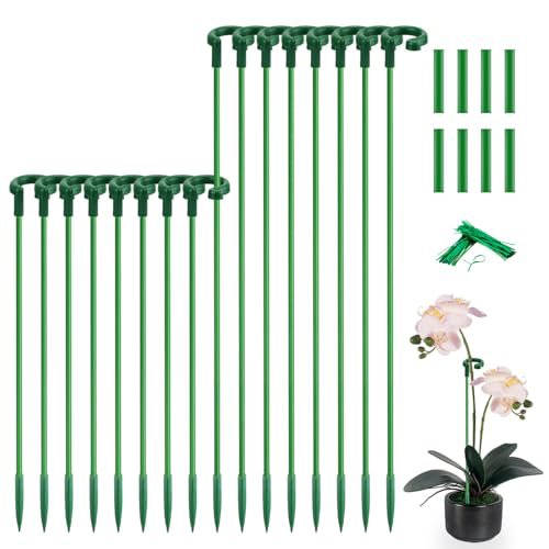 SupKing Green Invisible Plant Stakes 16Pcs
