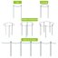 HiGift 12 Pack Metal Plant Support Stakes - 24 Inch Tall Half Round Peony Cages for Indoor & Outdoor Garden Plants 6