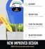 GROWIT Soil Water Monitor for Plants - Analog Soil Moisture Meter & Hydrometer for Houseplants, Indoor and Outdoor Gardening - Blue 2