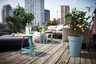 Elho Loft Urban Saucer Round 17 - Sottovaso per Esterno in Plastica Riciclata - Blu Vintage 4