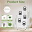 iDavosic.ly 5-Tier Corner Plant Stand, Metal Indoor Outdoor Flower Display Shelf, Folding Tall Orchid Rack for Patio Balcony and Garden, White 3