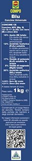 COMPO Blu Concime Granulare Universale 1kg - Fertilizzante NPK per Orto e Giardino con Microelementi 6