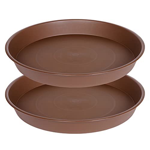 Bleuhome 14" Plant Saucer 2-Pack Chocolate
