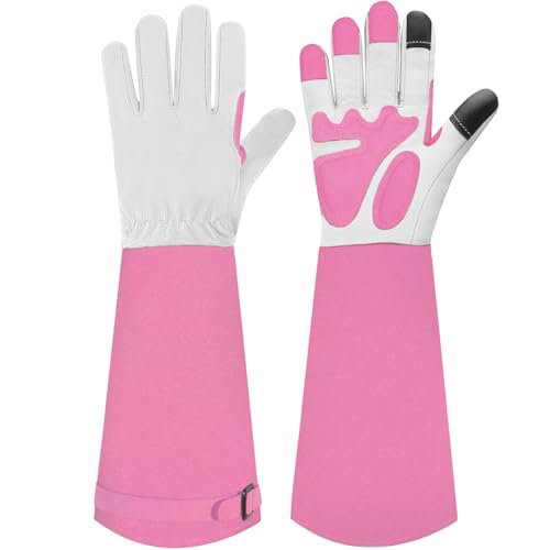 SLARMOR Rose Pruning Gauntlet Gloves - Pink L