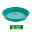 Bleuhome 6 Pack 8 Inch Plant Saucer Blue - Heavy Duty Plastic Round Drip Trays for Indoor & Outdoor Flower Pots and Bird Bath Bowls 2