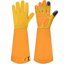 SLARMOR Heavy Duty Cowhide Leather Gardening Gloves - Thorn Proof Rose Pruning Gauntlets for Men and Women 1