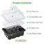 Bonviee 5-Pack Seed Starter Tray Kits with Adjustable Humidity Domes and Black Bases - Indoor Mini Greenhouse Propagator for Seeds 2
