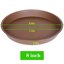 Bleuhome 2 Pack 8 Inch Plant Saucer Chocolate - Heavy Duty Plastic Round Drip Trays for Indoor and Outdoor Flower Pots 2