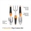 Fiskars 3-in-1 Garden Tool Set - Polished Cast-Aluminum Heads, Heavy-Duty Trowel, Transplanter & Cultivator with Ergonomic SoftGrip Handles 2